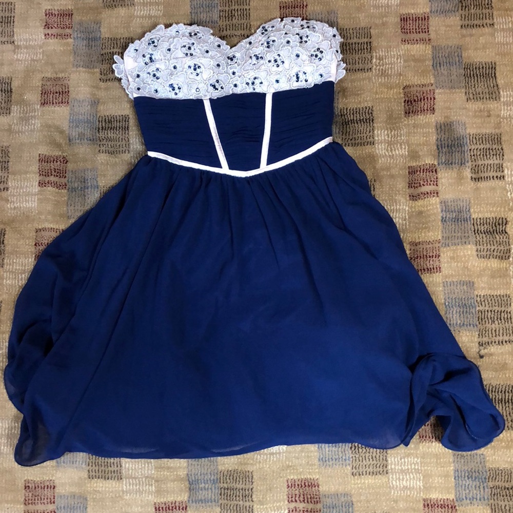 Strapless Dress with Sequined Bodice